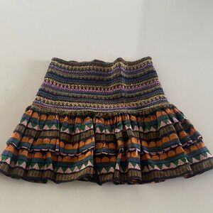 FARM Rio Colorful Striped A-Line Skirt